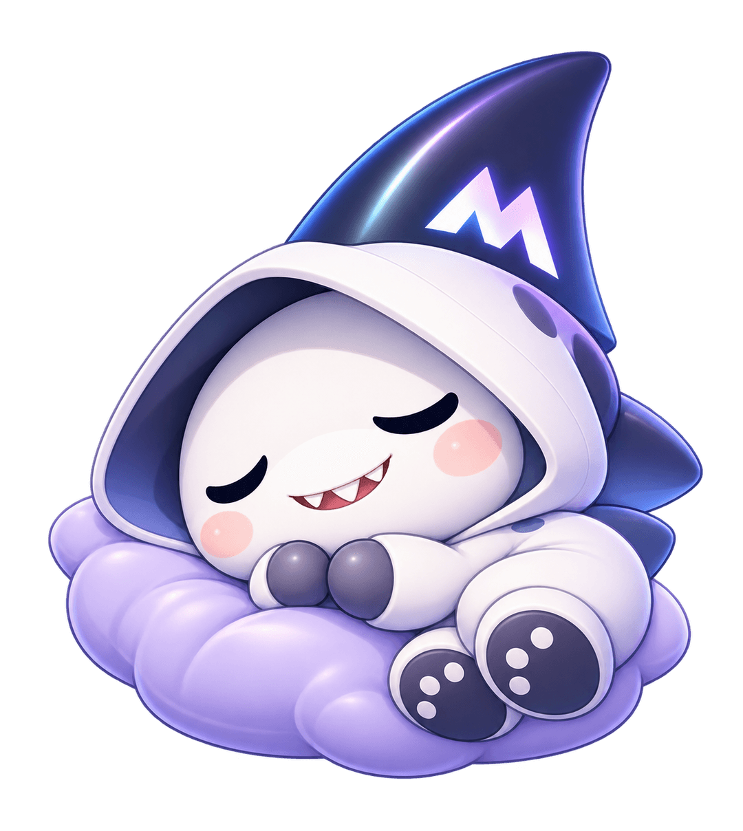 MAGA-T mascot sleeping
